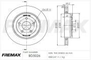 BD-5026 Brzdový kotouč Premium Black High Carbon + FREMAX