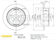 BD-5123 Brzdový kotouč Premium Black High Carbon + FREMAX