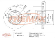 BD-5127 Brzdový kotouč Premium Black High Carbon + FREMAX