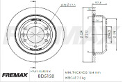 BD-5128 Brzdový kotouč Premium Black High Carbon + FREMAX