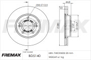 BD-5140 Brzdový kotouč Premium Black High Carbon + FREMAX