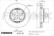 BD-5150 Brzdový kotouč Premium Black High Carbon + FREMAX