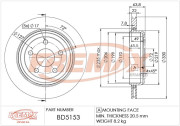 BD-5153 Brzdový kotouč Premium Black High Carbon + FREMAX