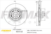 BD-5162 Brzdový kotouč Premium Black High Carbon + FREMAX