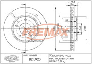 BD-5923 Brzdový kotouč Premium Black High Carbon + FREMAX