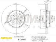 BD-6041 Brzdový kotouč Premium Black High Carbon + FREMAX