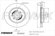 BD-6065 Brzdový kotouč Premium Black High Carbon + FREMAX