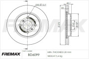 BD-6099 Brzdový kotouč Premium Black High Carbon + FREMAX