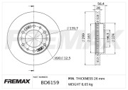 BD-6159 Brzdový kotouč Premium Black High Carbon + FREMAX