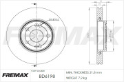 BD-6198 Brzdový kotouč Premium Black High Carbon + FREMAX