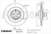 BD-6750 Brzdový kotouč Premium Black High Carbon + FREMAX