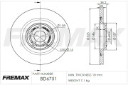 BD-6751 Brzdový kotouč Premium Black High Carbon + FREMAX