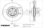 BD-6771 Brzdový kotouč Premium Black High Carbon + FREMAX