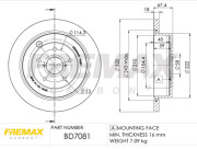 BD-7081 Brzdový kotouč Premium Black High Carbon + FREMAX