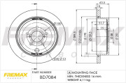 BD-7084 Brzdový kotouč Premium Black High Carbon + FREMAX