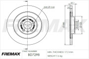 BD-7298 Brzdový kotouč Premium Black High Carbon + FREMAX