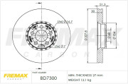 BD-7300 Brzdový kotouč Premium Black High Carbon + FREMAX