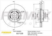 BD-7338 Brzdový kotouč Premium Black High Carbon + FREMAX