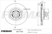 BD-7343 Brzdový kotouč Premium Black High Carbon + FREMAX