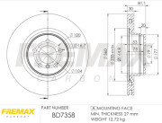 BD-7358 Brzdový kotouč Premium Black High Carbon + FREMAX