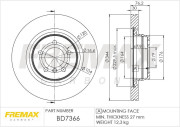 BD-7366 Brzdový kotouč Premium Black High Carbon + FREMAX