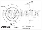 BD-8677 Brzdový kotouč Premium Black High Carbon + FREMAX