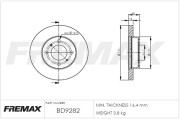 BD-9282 Brzdový kotouč Premium Black High Carbon + FREMAX