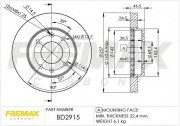 BD-2915 Brzdový kotouč Premium Black High Carbon + FREMAX