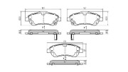 FBP-1716 Sada brzdových destiček, kotoučová brzda FREMAX