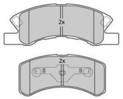 FBP-1801 Sada brzdových destiček, kotoučová brzda FREMAX