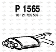 P1565 Střední tlumič výfuku FENNO