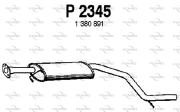 P2345 Střední tlumič výfuku FENNO