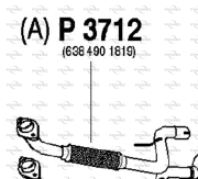 P3712 Výfuková trubka FENNO