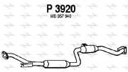 P3920 Střední tlumič výfuku FENNO