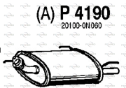 P4190 Zadní tlumič výfuku FENNO