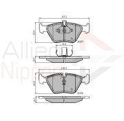 ADB01010 Sada brzdových destiček, kotoučová brzda ANL Braking COMLINE