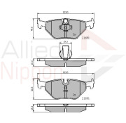 ADB01011 Sada brzdových destiček, kotoučová brzda ANL Braking COMLINE