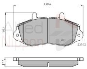 ADB01021 Sada brzdových destiček, kotoučová brzda ANL Braking COMLINE