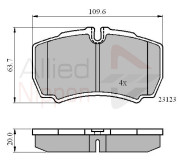 ADB01034 Sada brzdových destiček, kotoučová brzda ANL Braking COMLINE