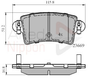 ADB01036 Sada brzdových destiček, kotoučová brzda ANL Braking COMLINE