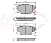 ADB01088 Sada brzdových destiček, kotoučová brzda ANL Braking COMLINE