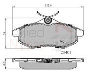 ADB01145 Sada brzdových destiček, kotoučová brzda ANL Braking COMLINE