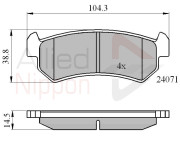 ADB01191 Sada brzdových destiček, kotoučová brzda ANL Braking COMLINE