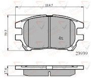 ADB01212 Sada brzdových destiček, kotoučová brzda ANL Braking COMLINE