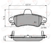 ADB01235 Sada brzdových destiček, kotoučová brzda ANL Braking COMLINE