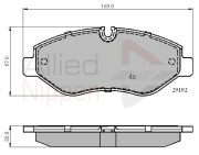 ADB01555 Sada brzdových destiček, kotoučová brzda ANL Braking COMLINE