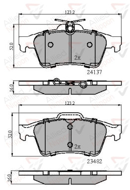 ADB01599 Sada brzdových destiček, kotoučová brzda ANL Braking COMLINE