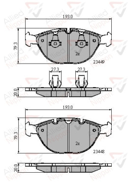 ADB01609 Sada brzdových destiček, kotoučová brzda ANL Braking COMLINE