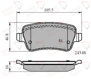 ADB01630 Sada brzdových destiček, kotoučová brzda ANL Braking COMLINE