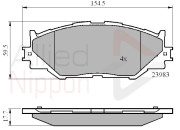 ADB01632 Sada brzdových destiček, kotoučová brzda ANL Braking COMLINE